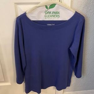 Coldwater Creek, Size Small, Blue Tee
